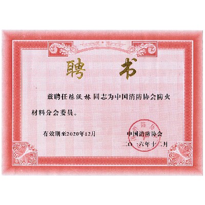 中國消防協(xié)會防火材料分會委員